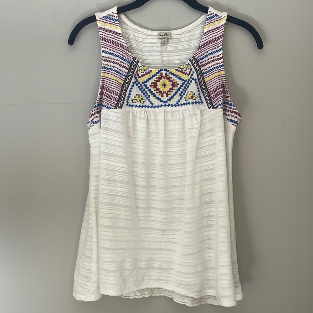 CHIP & PEPPER AZTEC EMBROIDERED TANK